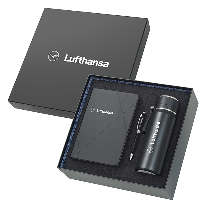 3 in 1 Gift Set (Vacuum Flask + Metal Pen + Notebook)