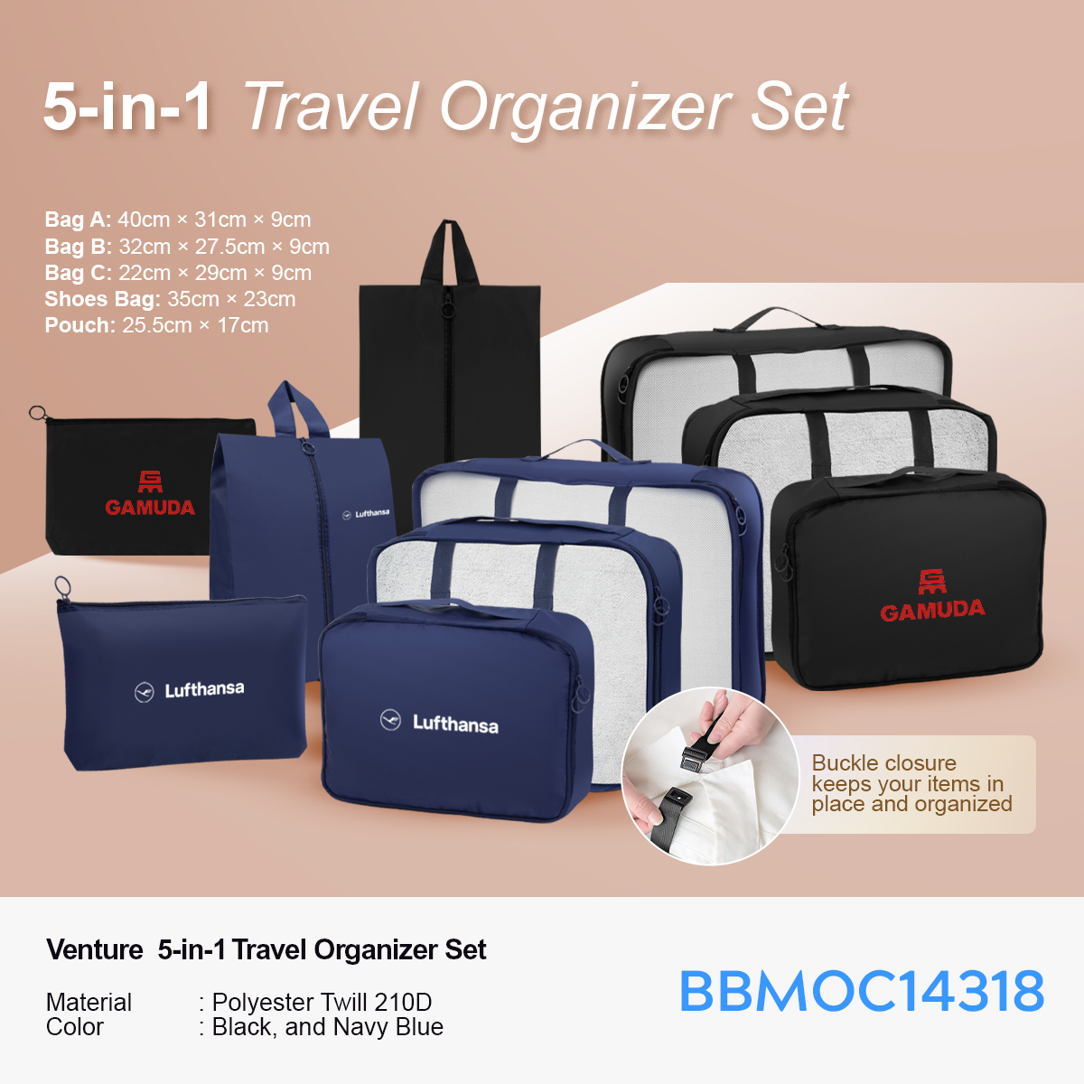 VENTURE 5-in-1 Travel Organizer Set 2