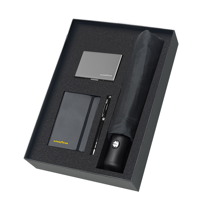 4 in 1 Gift Set (RFID Card Holder + Notebook + Metal Pen + Umbrella) 2