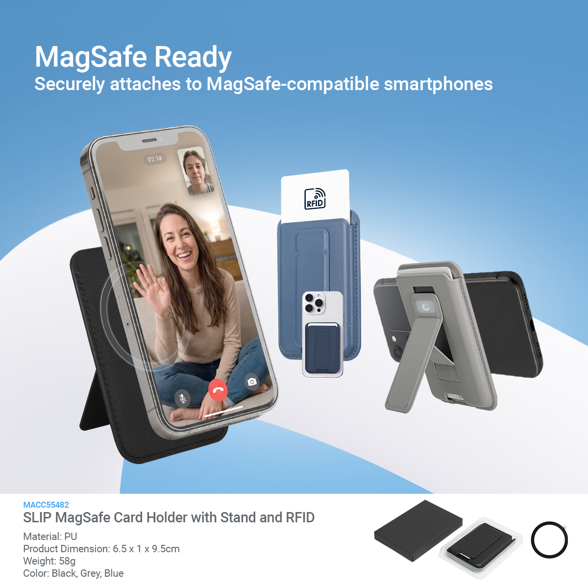 SLIP MagSafe Card Holder with Stand and RFID 2