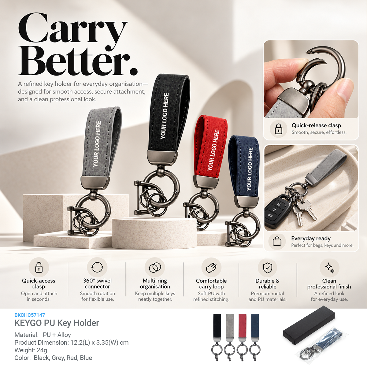 KEYGO PU Key Holder 2