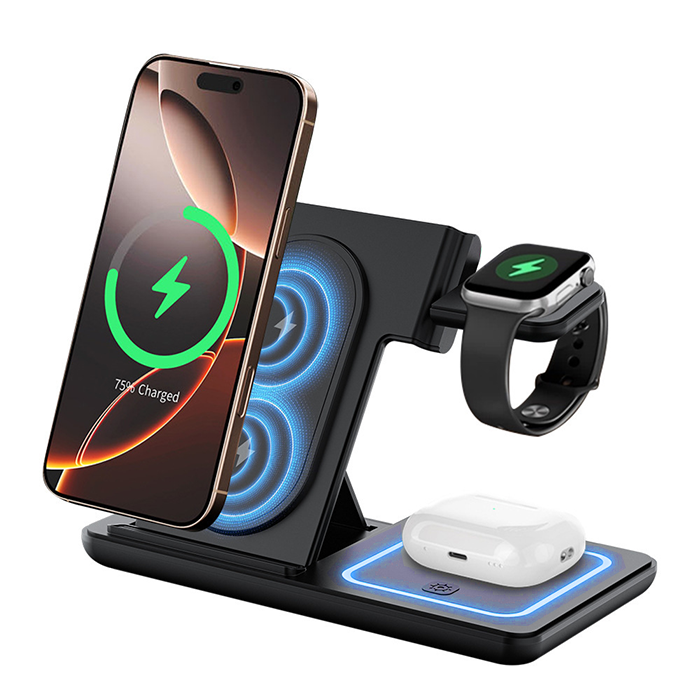 DOCK 15W 3 in 1 Wireless Charging Station 3